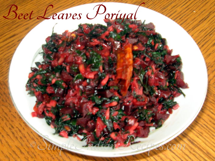 Beet Leaves Poriyal Simple Indian Recipes